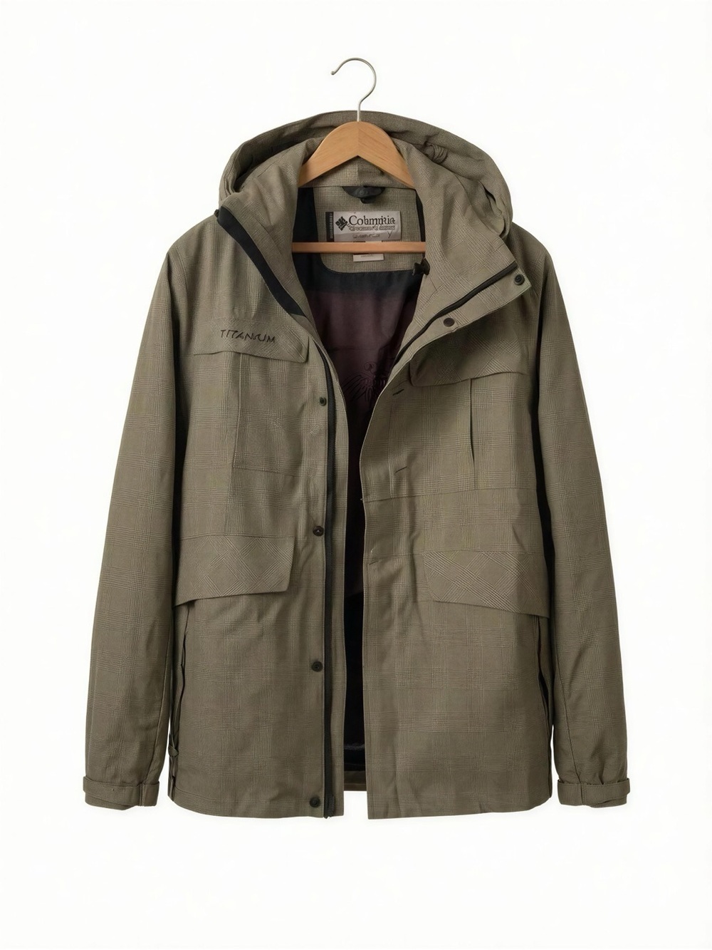Columbia Titanium Men's Hooded Field Jacket in Olive Green